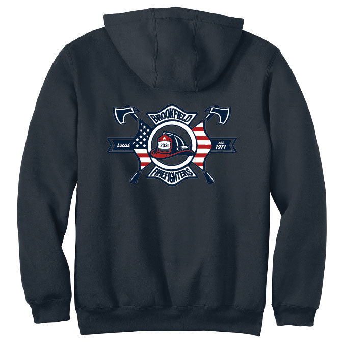 Carhartt ® TALL Midweight Hooded Sweatshirt Local 2051 BROOKFD2051-CTTK121 - Image 5