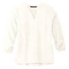 MERCER+METTLE™ Women's Stretch Crepe 3/4-Sleeve Blouse AUST-MM2011 - Image 3