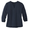 MERCER+METTLE™ Women's Stretch Crepe 3/4-Sleeve Blouse AUST-MM2011 - Image 4