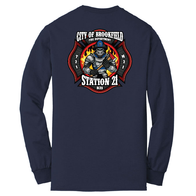 Gildan® - DryBlend® 50 Cotton/50 Poly Long Sleeve T-Shirt Workwear BROOKFDWW-8400 - Image 5