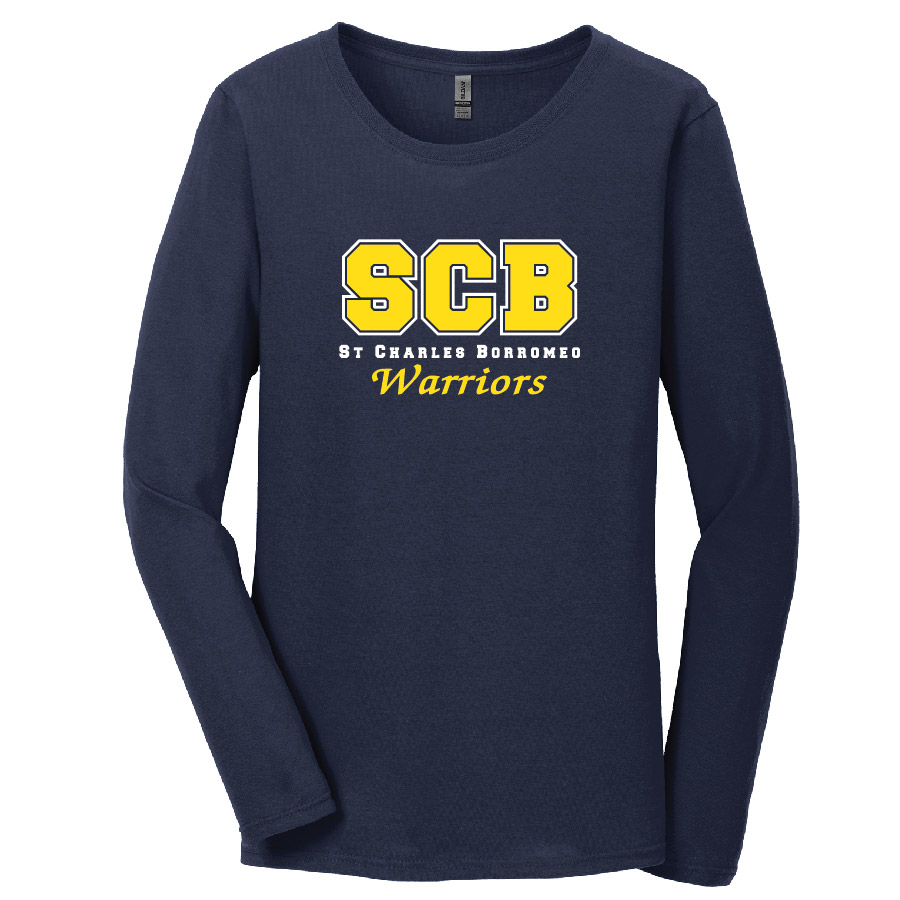 Gildan® Ladies Heavy Cotton™ 100% Cotton Long Sleeve Warriors T-Shirt SCBWAR-5400L