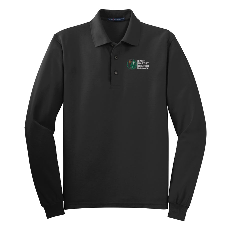 Port Authority® ADULT Silk Touch™ Long Sleeve Polo BDGSS-K500LS - Image 8