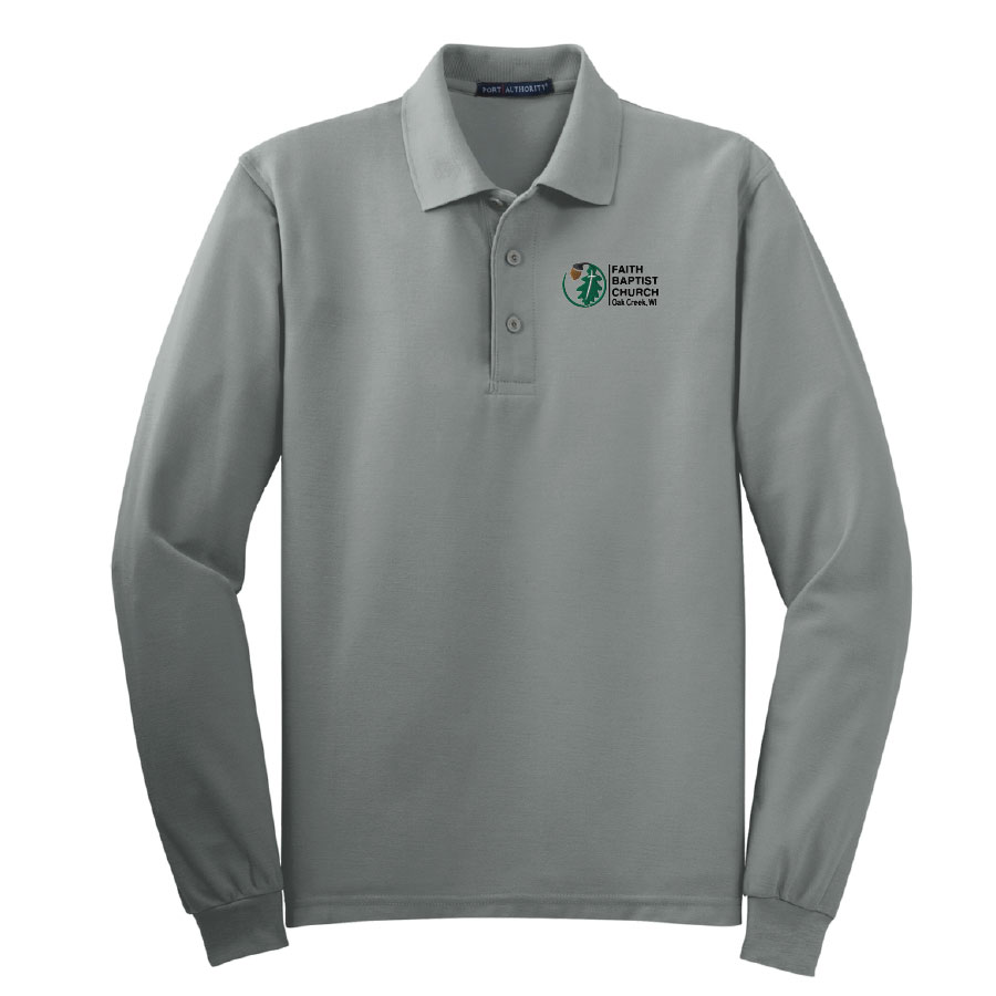 Port Authority® ADULT Silk Touch™ Long Sleeve Polo BDGSS-K500LS - Image 7