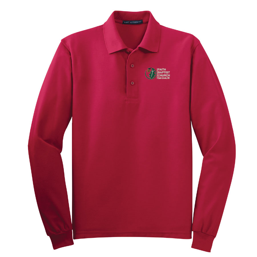 Port Authority® ADULT Silk Touch™ Long Sleeve Polo BDGSS-K500LS - Image 5