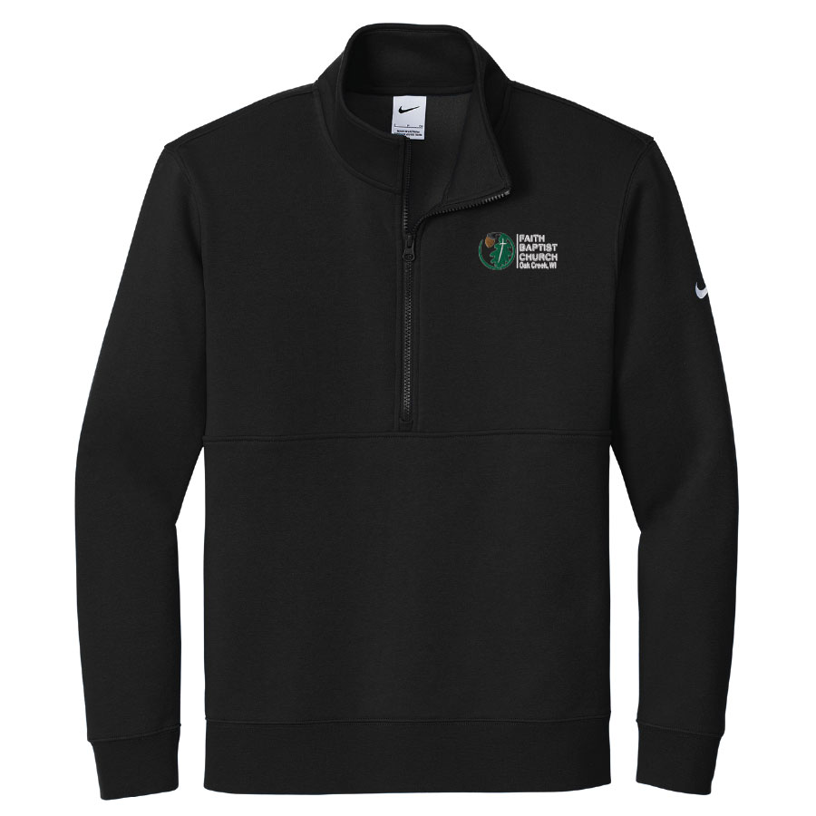 Nike ADULT Club Fleece Sleeve Swoosh 1/2-Zip BDGSS-NKDX6718 - Image 6