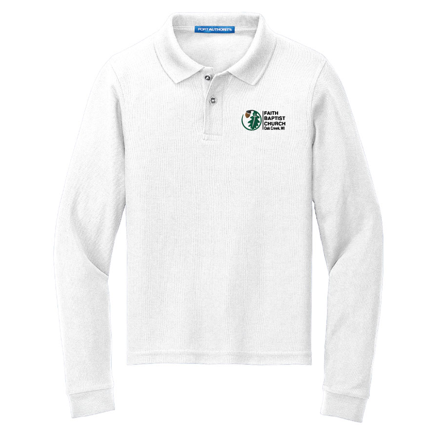 Port Authority® YOUTH Silk Touch™ Long Sleeve Polo BDGSS-Y500LS - Image 5