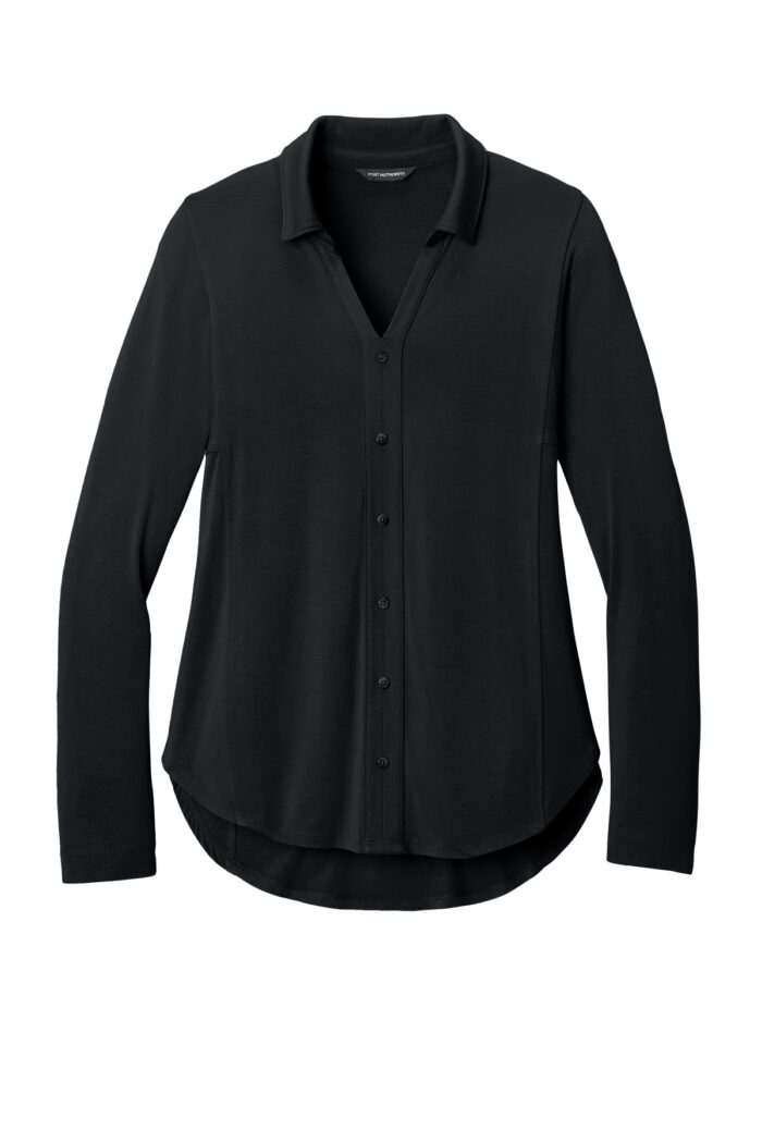Port Authority Women's Luxe Knit Button Tunic BCU-LK5602 - Image 4
