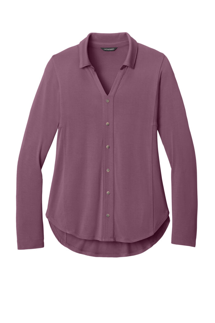 Port Authority Women's Luxe Knit Button Tunic BCU-LK5602 - Image 3