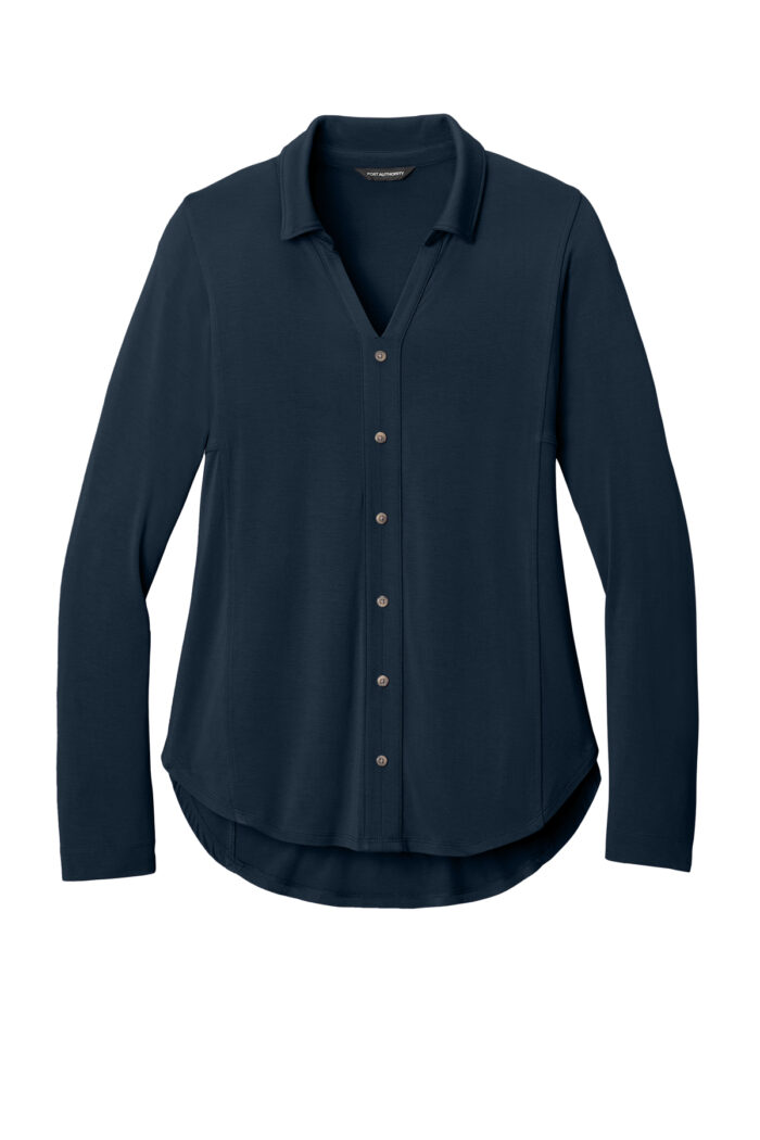 Port Authority Women's Luxe Knit Button Tunic BCU-LK5602 - Image 2