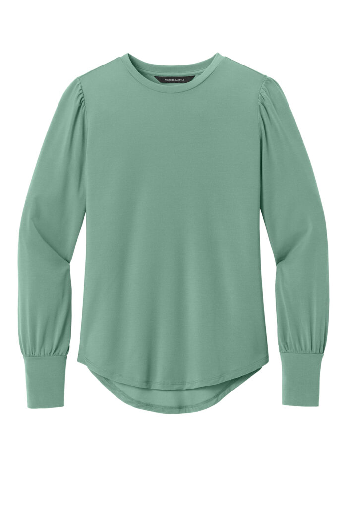 Mercer+Mettle Women's Stretch Jersey Long Sleeve Blouson Top BCU-MM1019 - Image 2