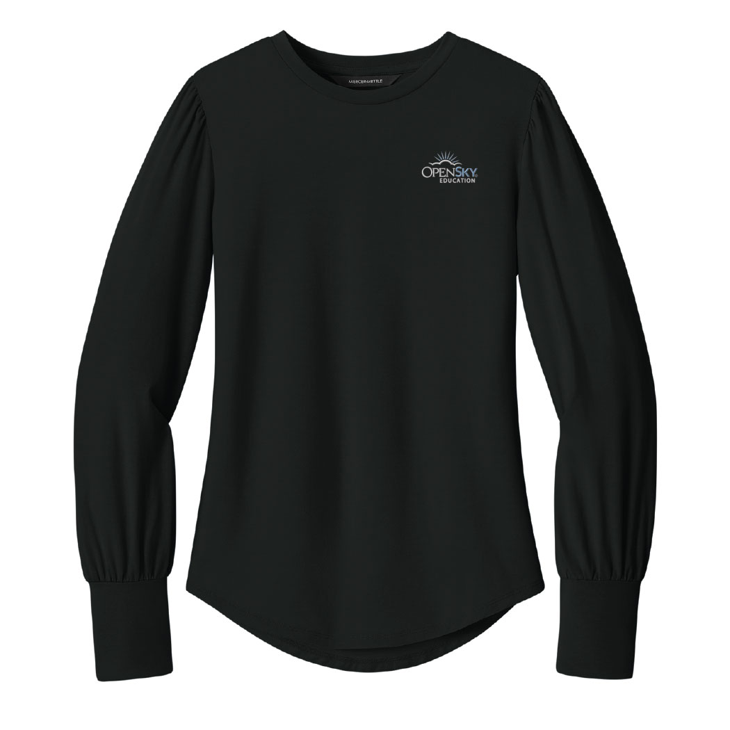 Mercer+Mettle® Women’s Stretch Jersey Long Sleeve Blouson Top OPENSKY-MM1019